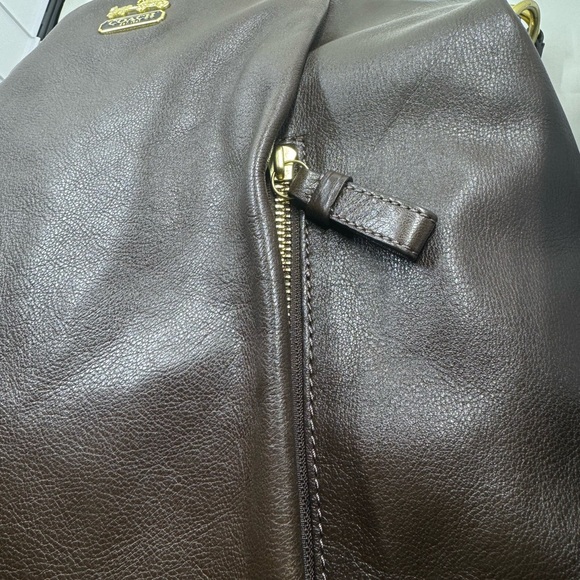 COACH Vintage Madison Isabelle Genuine Leather Chocolate Brown Hobo Bag - Picture 5 of 7